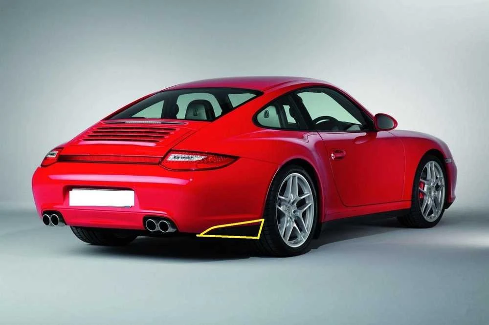 Naujas originalus PORSCHE 911 997 2-osios kartos (09-12) galinis bamperis dešinėje pusėje, OEM