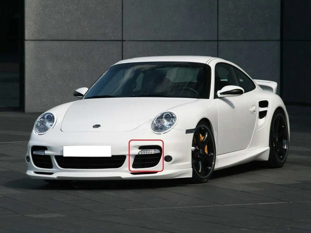 Naujas originalus PORSCHE 911 997 Turbo priekinis bamperis N/S kairysis groteles 9975055638101C OEM
