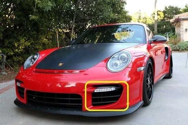 Naujas originalus PORSCHE 911 997 Turbo priekinis bamperis N/S kairysis groteles 9975055638101C OEM