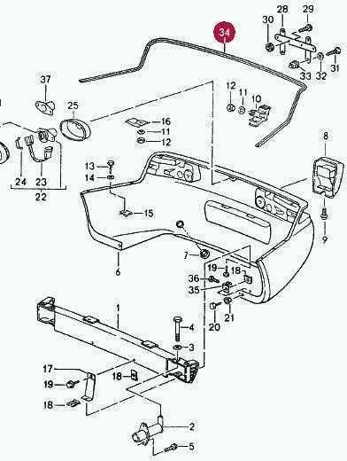 Naujas originalus Porsche 968 galinio bamperio sandariklio vamzdelis 94450528301