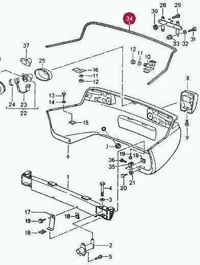 Naujas originalus Porsche 968 galinio bamperio sandariklio vamzdelis 94450528301