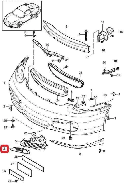 Naujas originalus PORSCHE 987 Cayman 2Gen priekinis kairysis rūko žibinto apdailos elementas 98750572102G2L