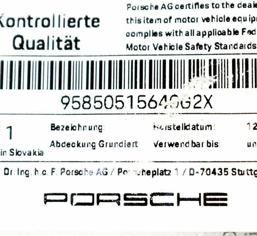 NAUJAS ORIGINALUS PORSCHE CAYENNE 15-18 PRIEKINIS BAMPERIS TRAUKIMO KABLIUKO AKIŲ DANGTELIS DEŠINĖ O/S