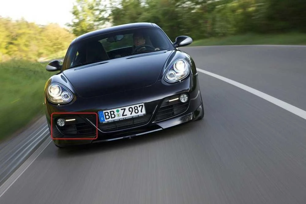 Naujas originalus PORSCHE Cayman 2 GEN priekinis dešinysis bamperio groteles 98750555405G2L OEM