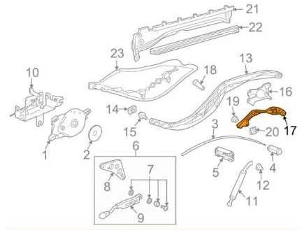 Naujas originalus Porsche sulankstymo viršutinės svirties 98756157200GRV / 987-561-572-00-GRV OEM
