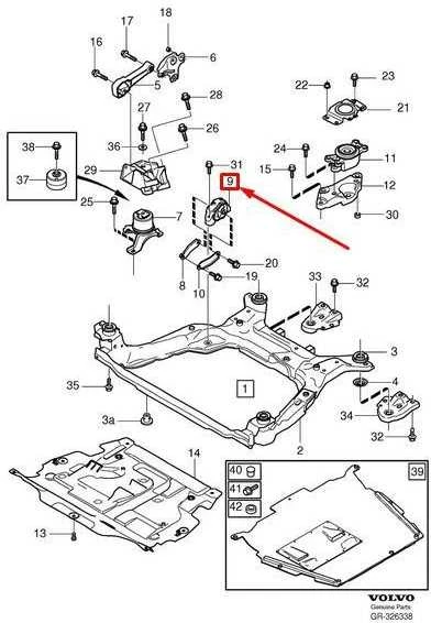 Naujas originalus variklio laikiklis dešinėje apatinėje pusėje 31277314 Land Rover Volvo
