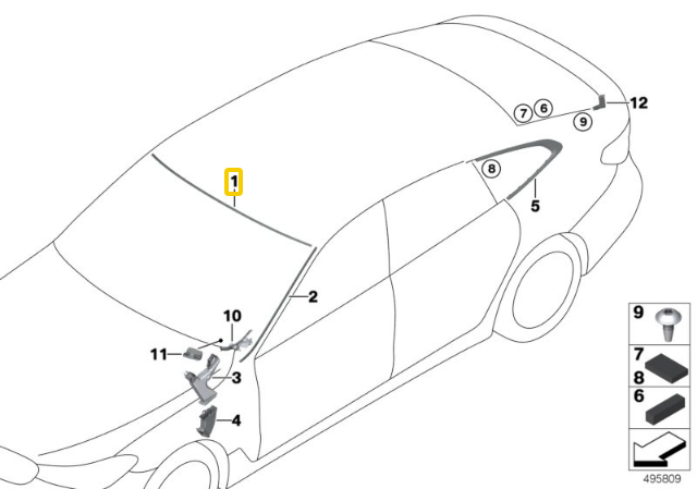 NAUJAS UŽDARENTAS Originalus BMW Viršutinė Apdaila 51-31-7-412-641 51317412641