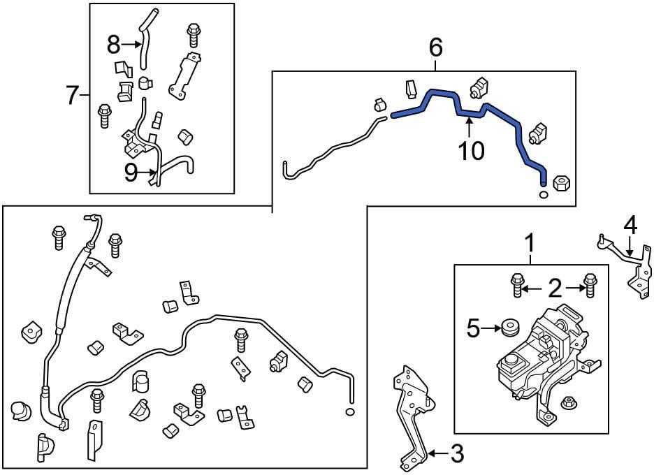 Nissan Pathfinder 2013-2020 Nissan 497253KA2A vairo stiprintuvo grąžinimo žarna