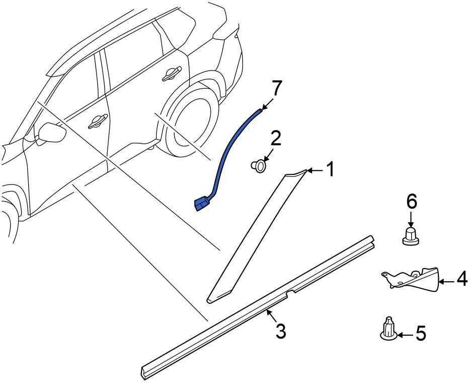 Nissan Rogue 2021-2024 Nissan 828386RA0B Galinės dešinės ratų arkos apdailos sandariklis