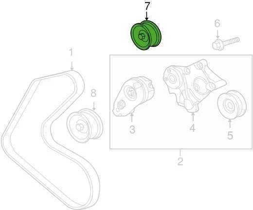 OEM JAGUAR F-PACE X761 SUPERCHARGER IDLER PULLEY C2D21152 ORIGINALUS