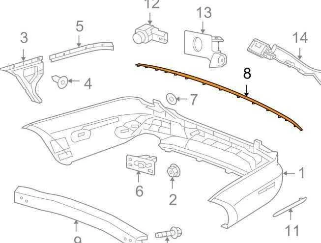 OEM JAGUAR XJ X351 GALINIS BAMPO MOULDING C2D3572 ORIGINALUS