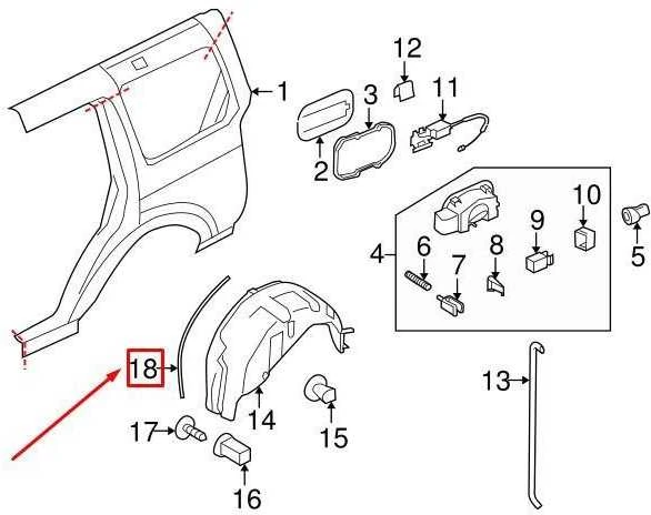 OEM LAND ROVER DISCOVERY 4 L319 GALINIS RATO ARKO APDAILA PROTEKTORIUS CLB000010 ORIGINALUS