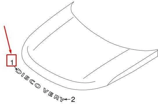 OEM LAND ROVER DISCOVERY L462 KAPOTĖS EMBLEMA LR082802 ORIGINALI