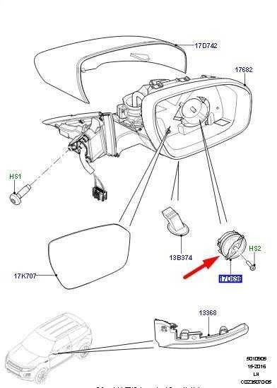 OEM Land Rover Discovery Sport L550 Kairysis Veidrodis Variklis LR015051 Tikras