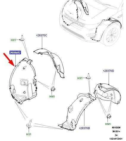OEM LAND ROVER DISCOVERY SPORT L550 PRIEKINI DEŠINIS PURVO SARGAS PRIEKINĖ DALIS LR073058