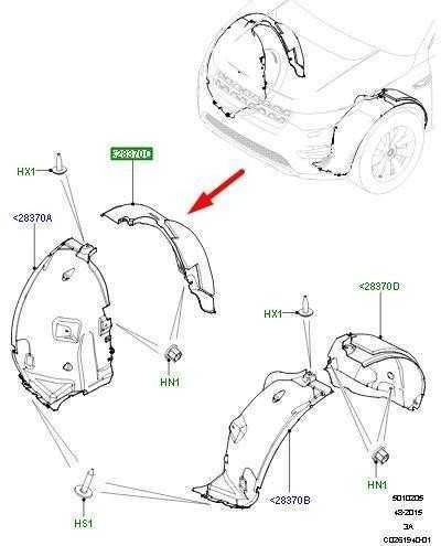 OEM LAND ROVER DISCOVERY SPORT L550 PRIEKINIS DEŠINIS PURVASPYDIS GALINIS DALIŲ LR074800