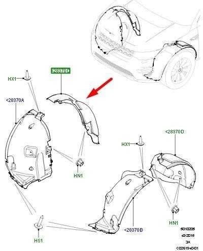 OEM LAND ROVER DISCOVERY SPORT L550 PRIEKINIS DEŠINIS PURVASPYDIS GALINIS DALIŲ LR074800
