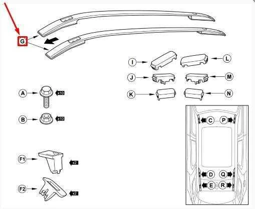 OEM LAND ROVER DISCOVERY SPORT L550 STOGO RAILAI JUODI VPLCR0136 ORIGINALUS