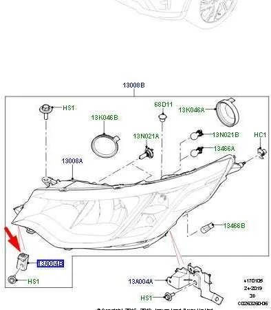 OEM LAND ROVER DISCOVERY V L462 DEŠINIS ŽIBINTO LAIKIKLIS MONTAVIMAS LR099696 ORIGINALUS