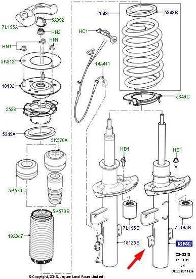 OEM LAND ROVER RANGE ROVER EVOQUE L538 GALINIS KAIRĖS PUSĖS AMORTIZATORIUS LR044681 ORIGINALUS