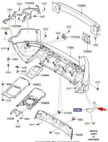 OEM LAND ROVER RANGE ROVER EVOQUE L538 GALINIS KAIRĖS PUSĖS BAMPERIO APDAILA LR029080 ORIGINALI
