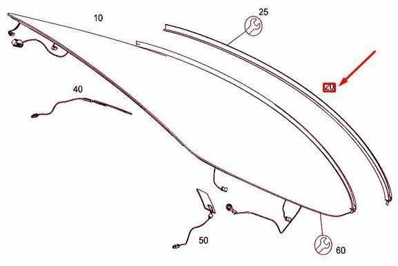 Mercedes-Benz E 220 d Elastomero Formos Sandariklis Originalus A2137250800