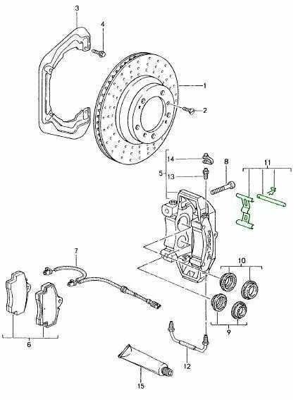 OEM PORSCHE 911 996 GALINĖS STABDŽIŲ KALADĖLĖS ĮRANGOS RINKINYS C NAUJAS