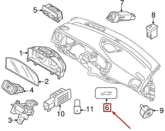 OEM VOLVO S60 MK2 BAGAŽINĖS DANGTIS ATIDARYMO MYGTUKAS 31412055 ORIGINALUS