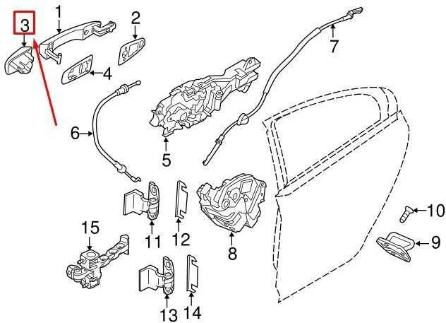 OEM VOLVO S60 MK2 IŠORINIS DURŲ RANKENOS DANGTELIS 39802284 ORIGINALUS