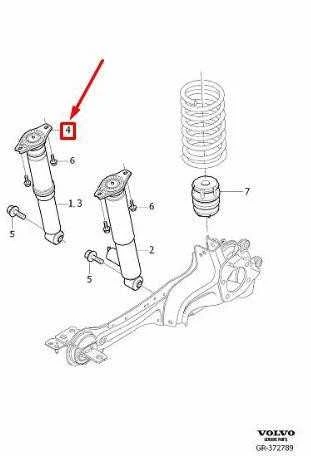 OEM VOLVO S80 MK2 GALINIS VIRŠUTINIS STABDŽIŲ MONTAVIMAS 31323230 ORIGINALUS