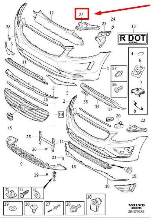 OEM VOLVO XC60 MK1 PRIEKINIŲ KAIRĖS ŠVIESOS ĮRENGIMO VIDINIS LAIKIKLIS 31383885 NAUJAS