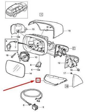 OEM VOLVO XC90 MK1 PRIEKINIŲ KAIRĖS DURŲ VEIDRODŽIO KAPOTĖLIS 30716806 ORIGINALUS