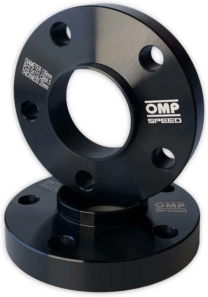 OMP SPEED Rinkinys Ratų tarpikliai 20mm 5x112 66,5 m14x1,5 konusinis+14x1,5 kamuolys