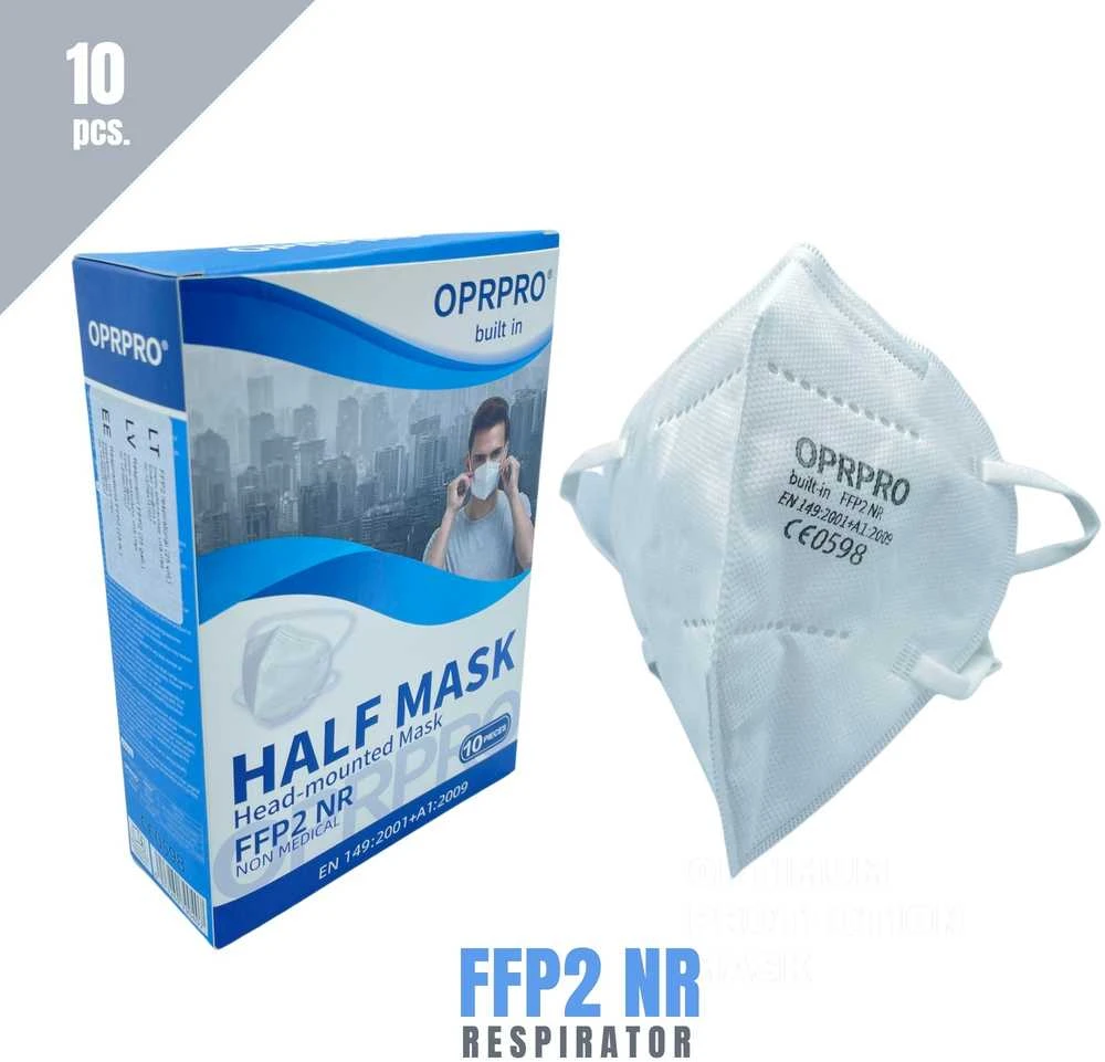 OPRPRO FFP2 NR Respiratorius, 10 vnt. 6973260790407