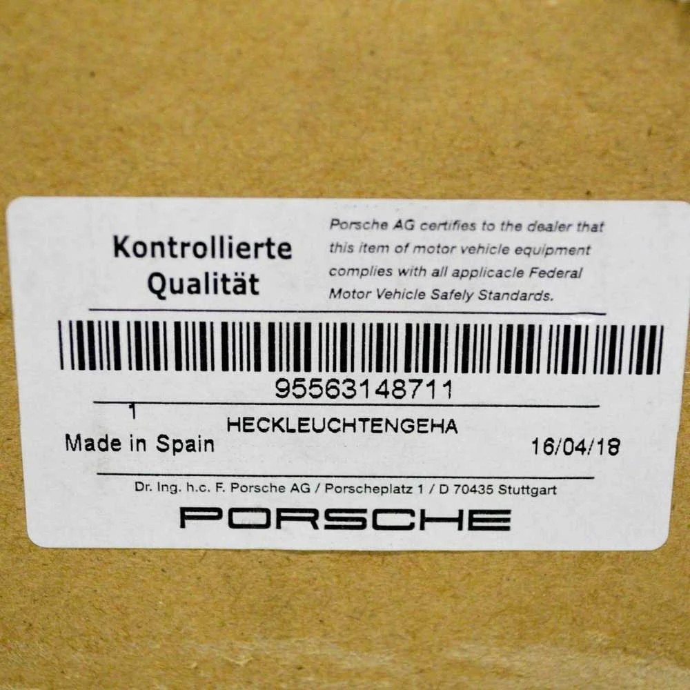 Originali PORSCHE galinė šviesa 95563148711