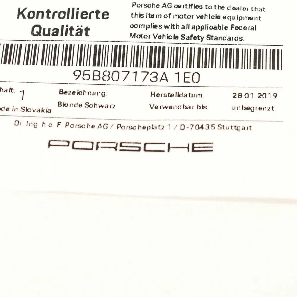 Originali PORSCHE Macan 95B priekinių žibintų apdaila kairė juoda 95B807173A1E0