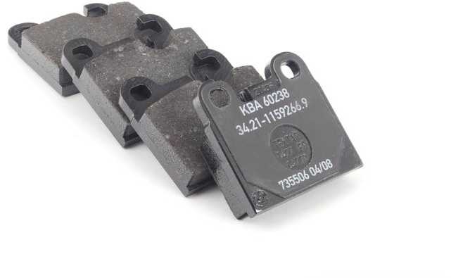 Originalios BMW E12 E24 E3 E9 M30 galinės stabdžių trinkelės komplektas OEM 34211159265
