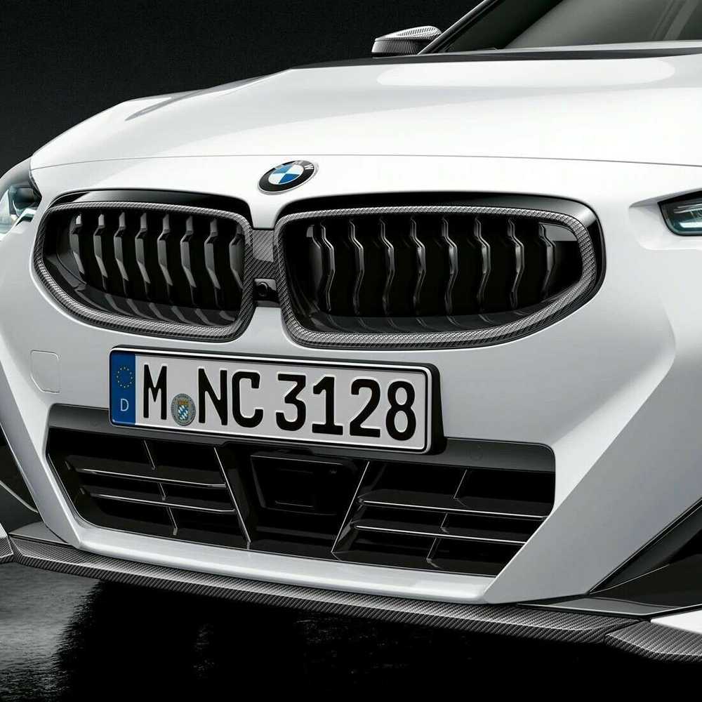 Originalios BMW G42 2 serijos M Performance anglies pluošto grotelės 51719627307