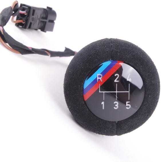 Originalus BMW E30 kupė apšviestas odinis pavarų perjungimo svirties mygtukas OEM 25112233140