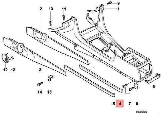 Originalus BMW E38 725tds 728i Galinis Dešinysis Centrinio Konsolės Apdailos Panele 51168235510