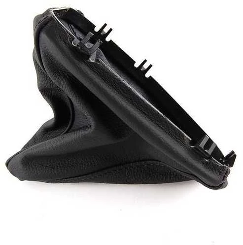 Originalus BMW E39 mechaninės pavarų dėžės svirties apdangalas iš odos OEM 25111222755