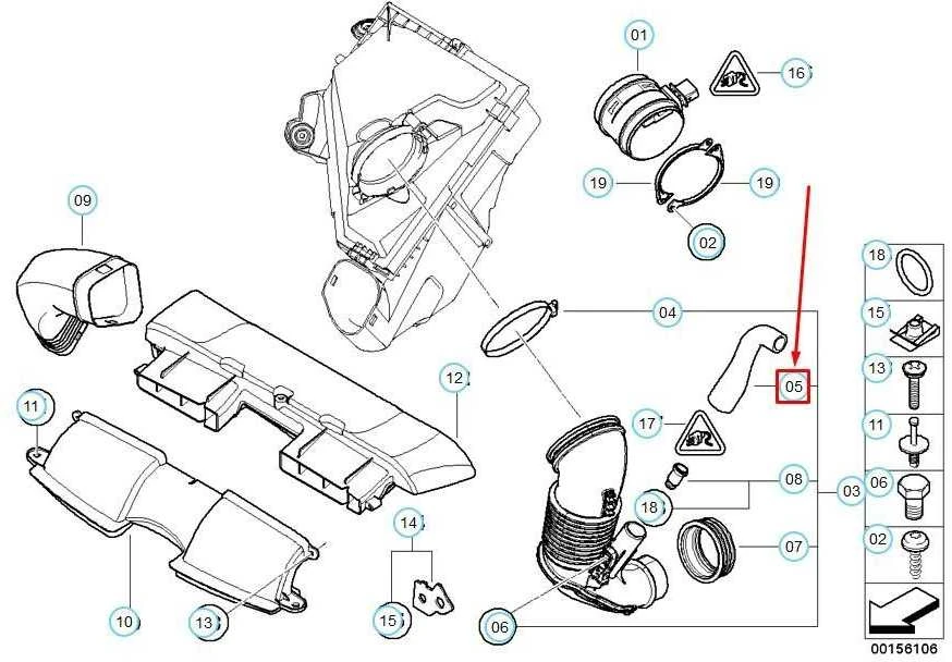 Originalus BMW E60N E61N E63N E64N karšto filmo oro masės matuoklio žarna OEM 13717804171