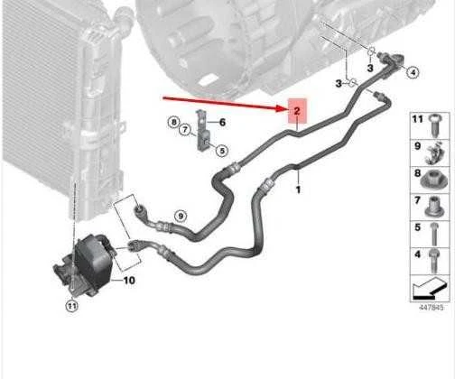 Originalus BMW E82 E90 šilumokaitis alyvos aušintuvo žarna vamzdžio išleidimas OEM 17227572712