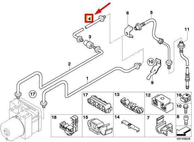 Originalus BMW E85 Roadster galinio stabdžio vamzdelis OEM 34326757723