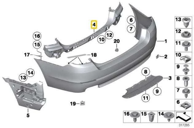 Originalus BMW F10 F18 apdailos dangtelis centrinio vadovo galinėje OEM 51127184766