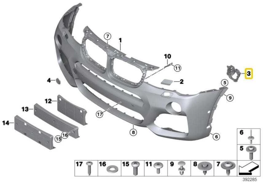 Originalus BMW F25 F26 SAC SUV Adapteris rūko žibintui halogeniniam Dešinysis OEM 51118056298