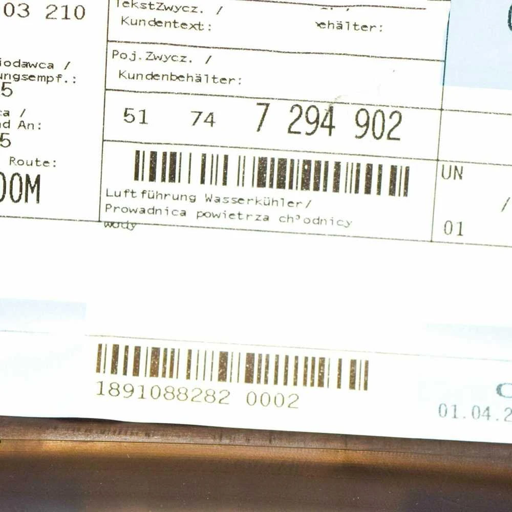 Originalus BMW F34 Gran Turismo radiatoriaus oro kanalas OEM 51747294902