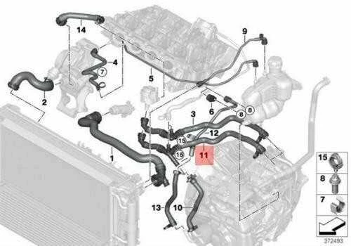 Originalus BMW F45 F46 F48 F49 turbokompresoriaus šilumokaitis linija OEM 17127617377