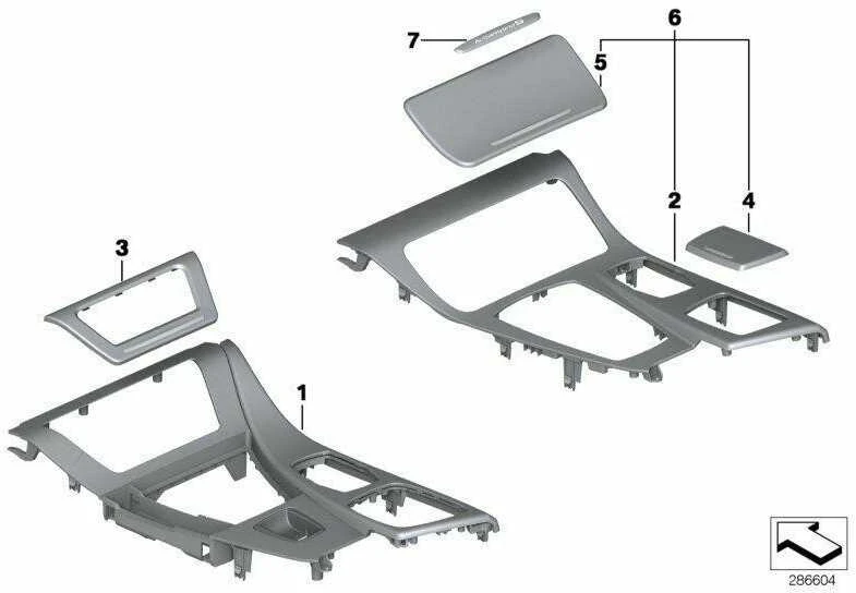 Originalus BMW hibridas F10 F11 518d apdailos peleninė aliuminio smulkiai malta 51169238092