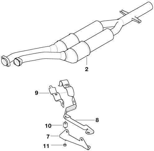 Originalus BMW laikiklis išmetimo sistema 5 serija e39 525d 530d m57 18212247978 OEM